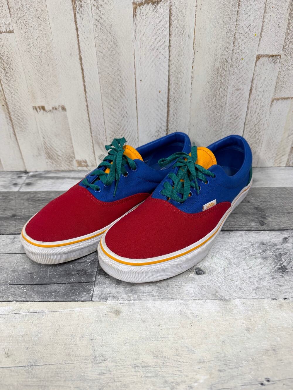 Vans Era Red, Blue, Green and Yellow Shoes
